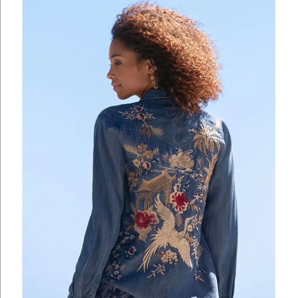 JOHNNY WAS PALMYRA WESTERN DENIM SHIRT